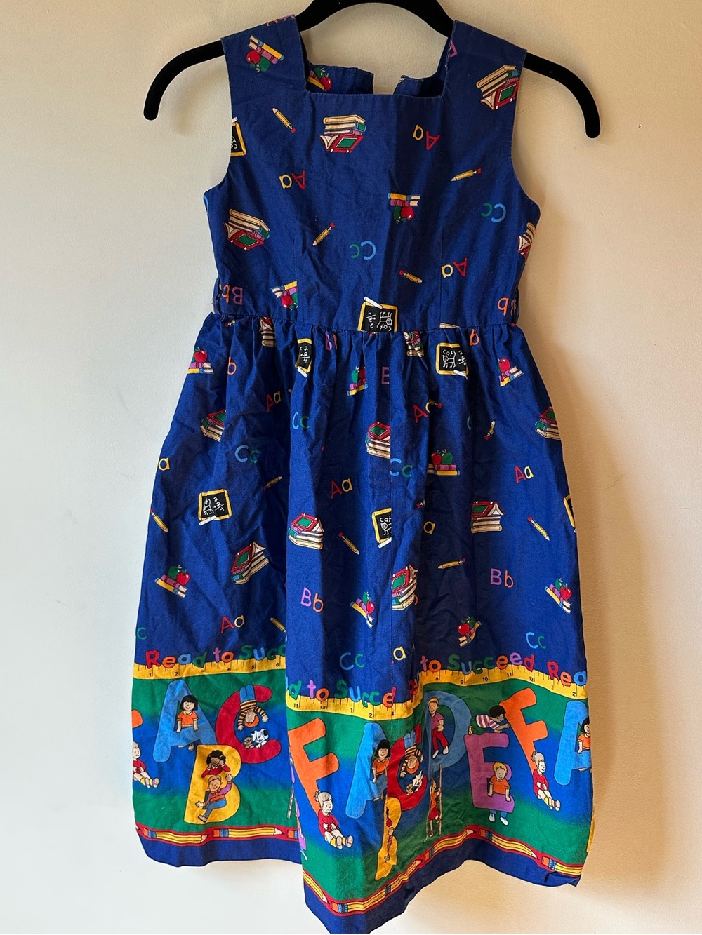 Vintage Handmade Alphabet School Dress
